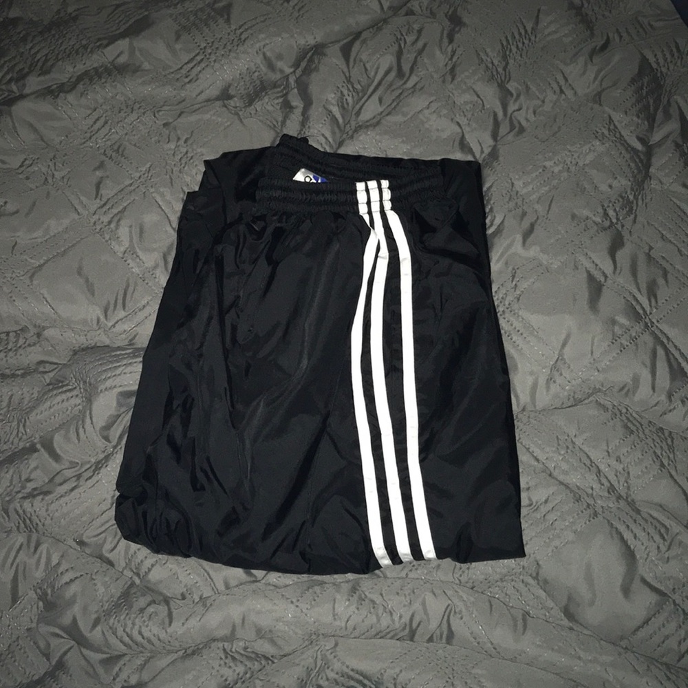 Black And White Adidas Track Pants